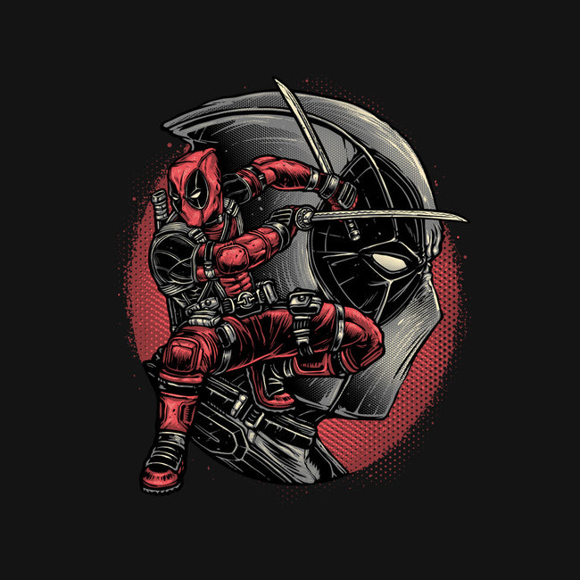 Mercenary In Red-None-Drawstring-Bag-glitchygorilla