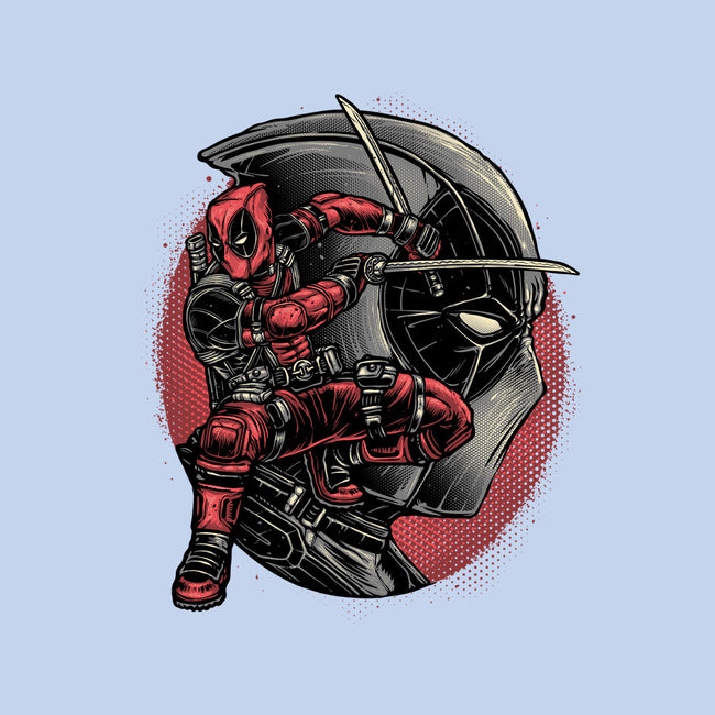 Mercenary In Red-Unisex-Basic-Tee-glitchygorilla