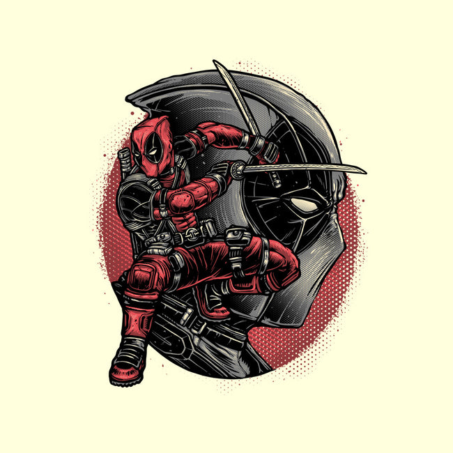 Mercenary In Red-None-Drawstring-Bag-glitchygorilla
