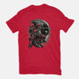 Mercenary In Red-Womens-Fitted-Tee-glitchygorilla