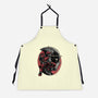 Mercenary In Red-Unisex-Kitchen-Apron-glitchygorilla