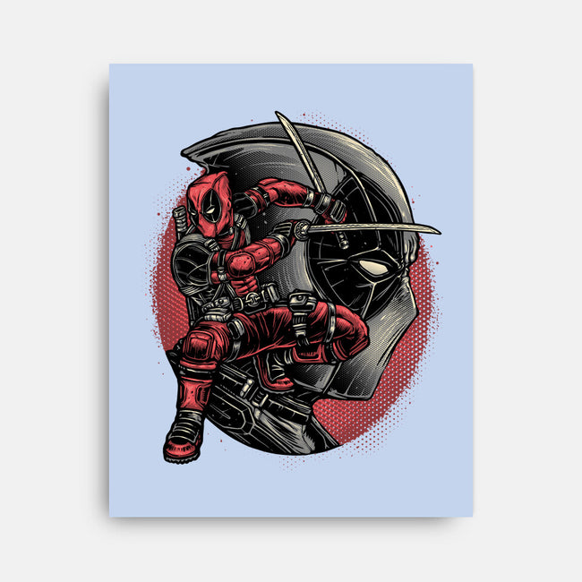 Mercenary In Red-None-Stretched-Canvas-glitchygorilla