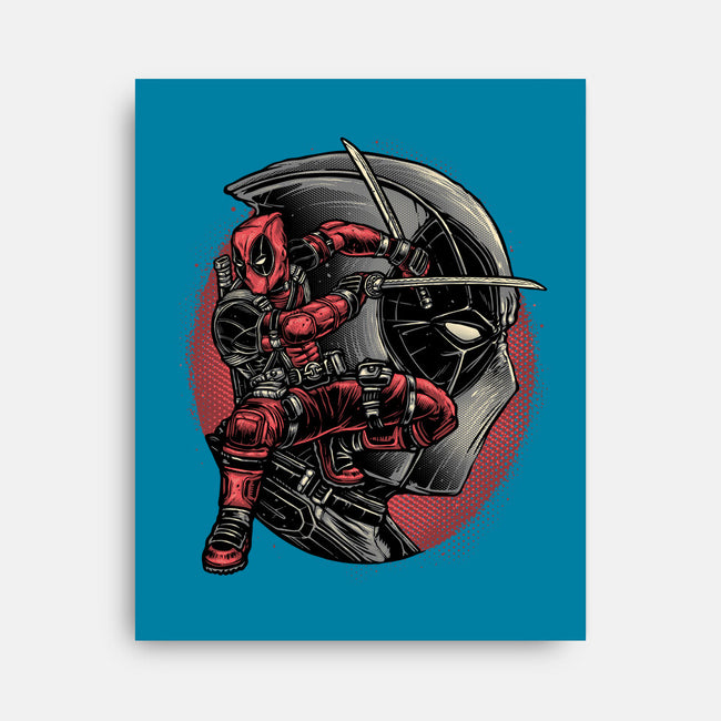 Mercenary In Red-None-Stretched-Canvas-glitchygorilla