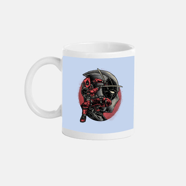 Mercenary In Red-None-Mug-Drinkware-glitchygorilla