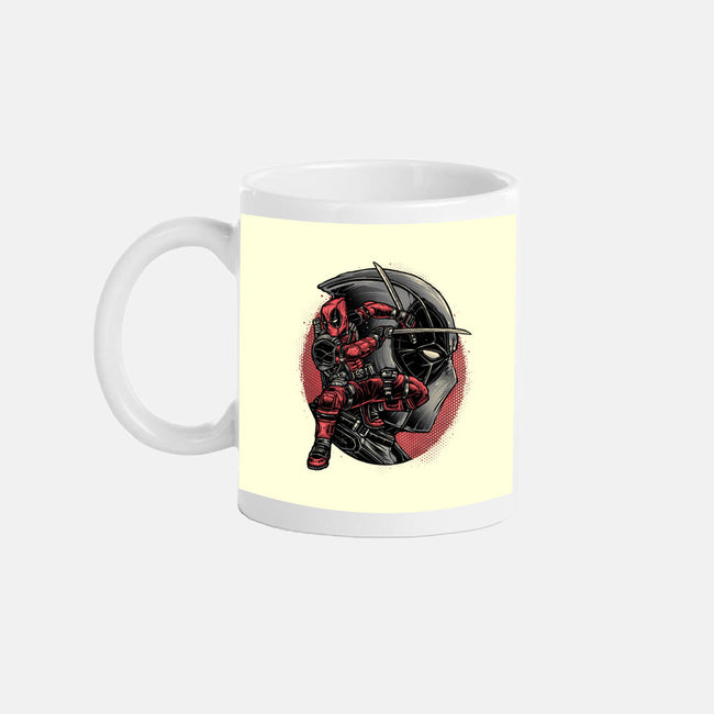 Mercenary In Red-None-Mug-Drinkware-glitchygorilla