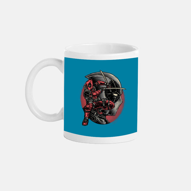 Mercenary In Red-None-Mug-Drinkware-glitchygorilla