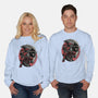 Mercenary In Red-Unisex-Crew Neck-Sweatshirt-glitchygorilla