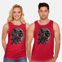 Mercenary In Red-Unisex-Basic-Tank-glitchygorilla