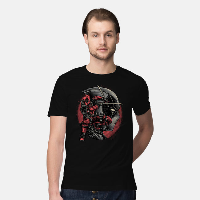 Mercenary In Red-Mens-Premium-Tee-glitchygorilla