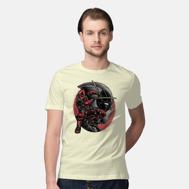 Mercenary In Red-Mens-Premium-Tee-glitchygorilla