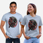 Mercenary In Red-Unisex-Basic-Tee-glitchygorilla