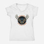 Last Mutant Standing-Womens-V-Neck-Tee-glitchygorilla