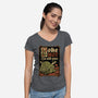 Medieval Poke Cthulhu-Womens-V-Neck-Tee-Studio Mootant