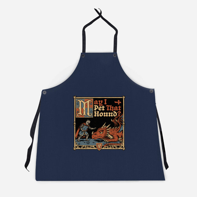 Medieval Meme Pet Dragon-Unisex-Kitchen-Apron-Studio Mootant