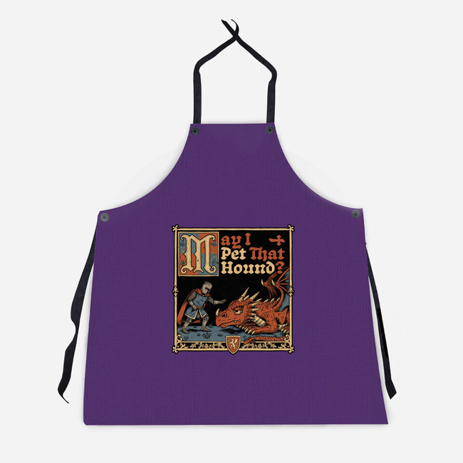 Medieval Meme Pet Dragon-Unisex-Kitchen-Apron-Studio Mootant