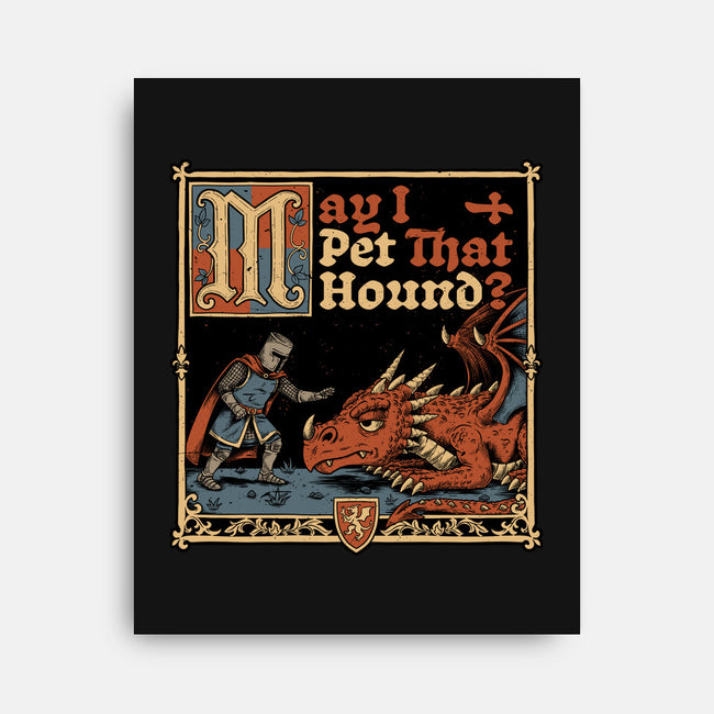 Medieval Meme Pet Dragon-None-Stretched-Canvas-Studio Mootant