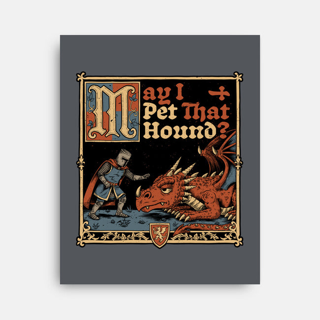 Medieval Meme Pet Dragon-None-Stretched-Canvas-Studio Mootant