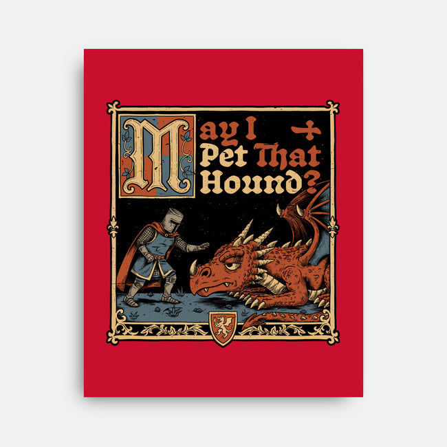 Medieval Meme Pet Dragon-None-Stretched-Canvas-Studio Mootant