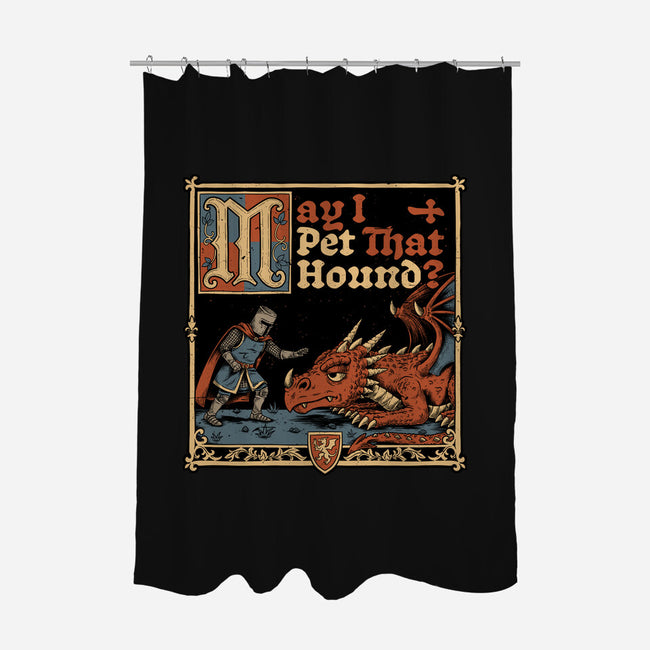 Medieval Meme Pet Dragon-None-Polyester-Shower Curtain-Studio Mootant