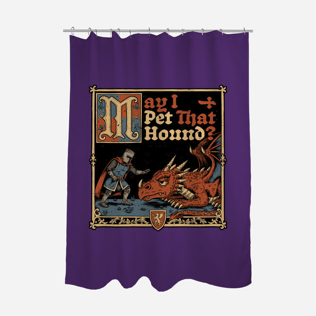 Medieval Meme Pet Dragon-None-Polyester-Shower Curtain-Studio Mootant