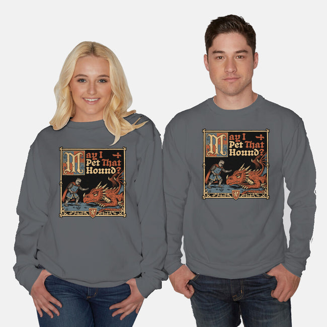 Medieval Meme Pet Dragon-Unisex-Crew Neck-Sweatshirt-Studio Mootant