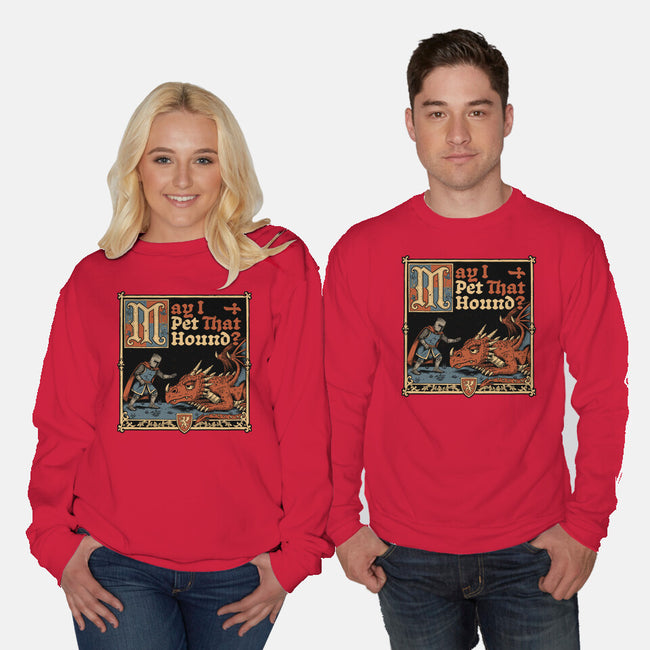 Medieval Meme Pet Dragon-Unisex-Crew Neck-Sweatshirt-Studio Mootant