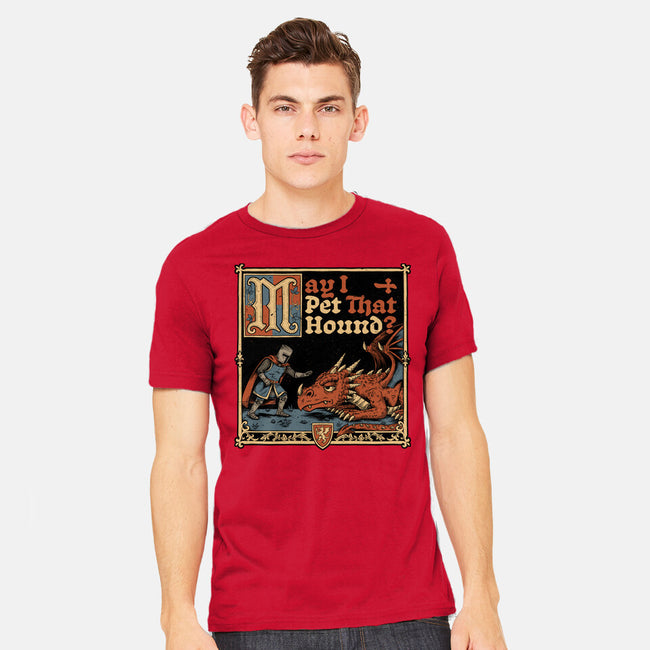 Medieval Meme Pet Dragon-Mens-Heavyweight-Tee-Studio Mootant