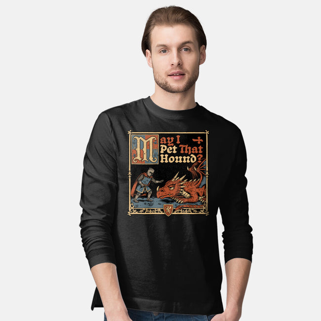 Medieval Meme Pet Dragon-Mens-Long Sleeved-Tee-Studio Mootant