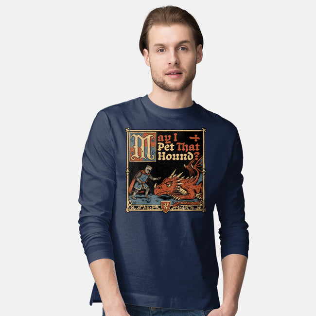 Medieval Meme Pet Dragon-Mens-Long Sleeved-Tee-Studio Mootant