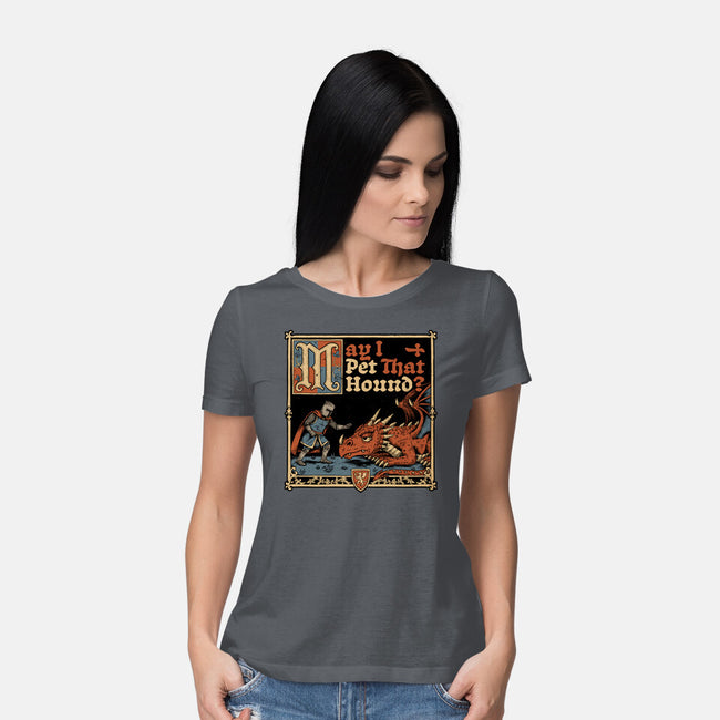 Medieval Meme Pet Dragon-Womens-Basic-Tee-Studio Mootant