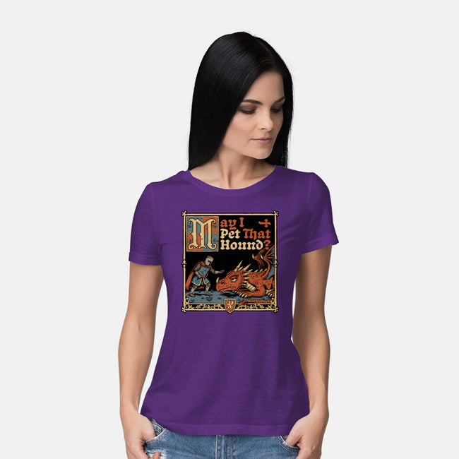 Medieval Meme Pet Dragon-Womens-Basic-Tee-Studio Mootant