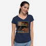 Medieval Meme Pet Dragon-Womens-V-Neck-Tee-Studio Mootant