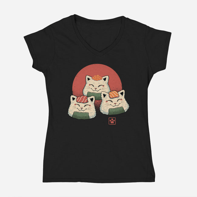 Nekogiri-Womens-V-Neck-Tee-vp021