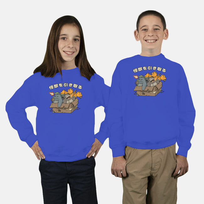 Adopt A Kaiju-Youth-Crew Neck-Sweatshirt-pigboom