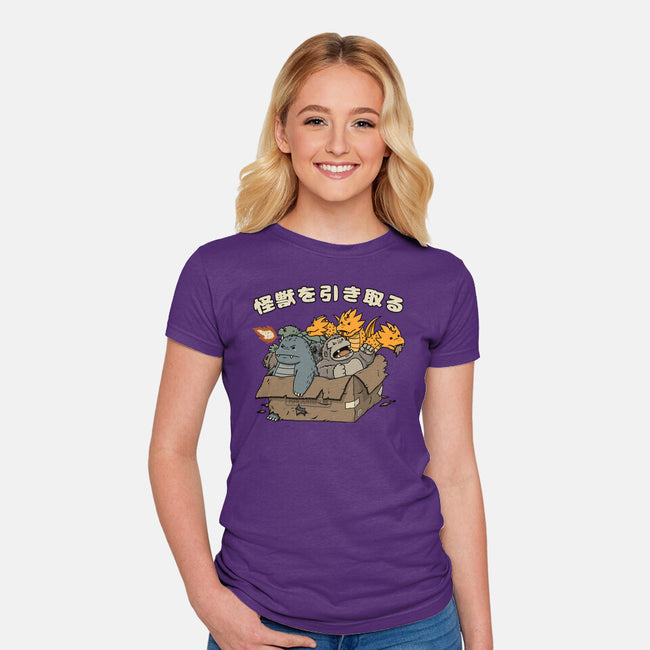 Adopt A Kaiju-Womens-Fitted-Tee-pigboom