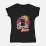 Ghost Ken-Womens-V-Neck-Tee-Astrobot Invention