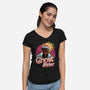 Ghost Ken-Womens-V-Neck-Tee-Astrobot Invention