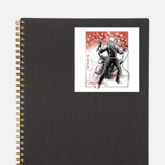 Vengeance Rider Sumi-E-None-Glossy-Sticker-Astrobot Invention