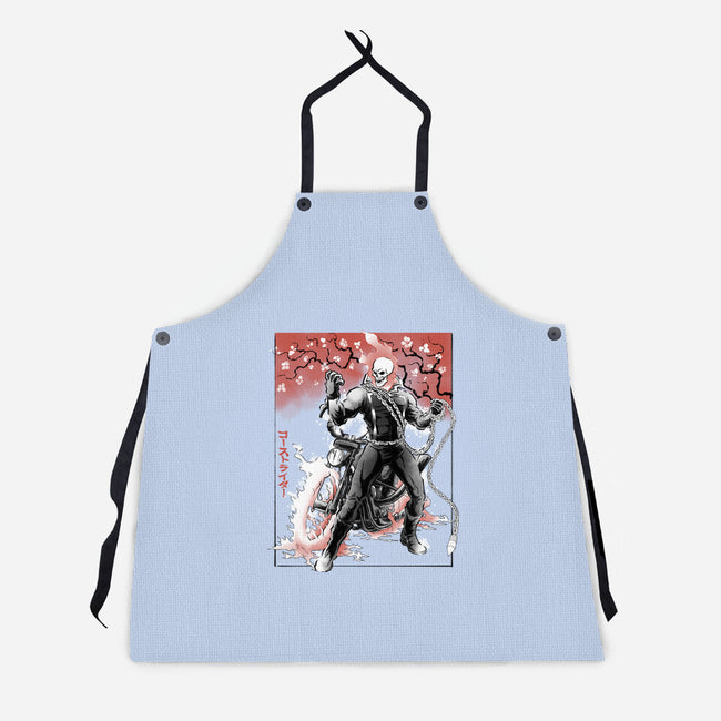 Vengeance Rider Sumi-E-Unisex-Kitchen-Apron-Astrobot Invention