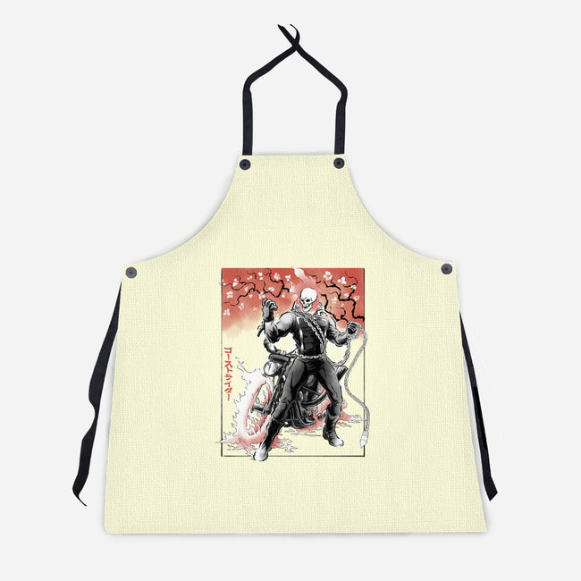 Vengeance Rider Sumi-E-Unisex-Kitchen-Apron-Astrobot Invention