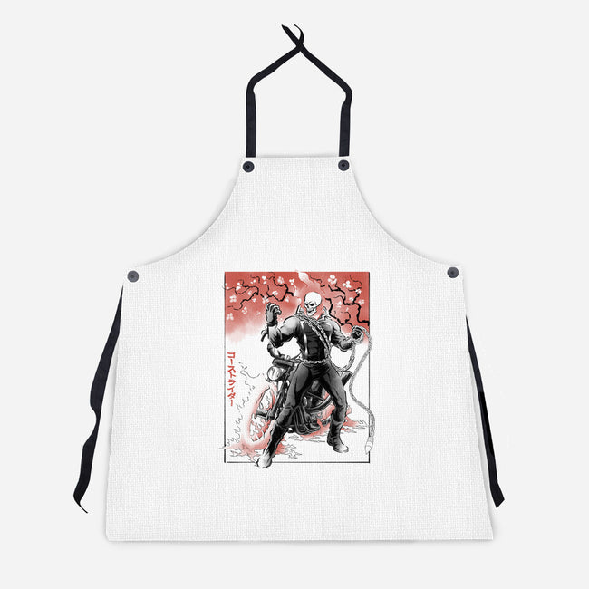 Vengeance Rider Sumi-E-Unisex-Kitchen-Apron-Astrobot Invention