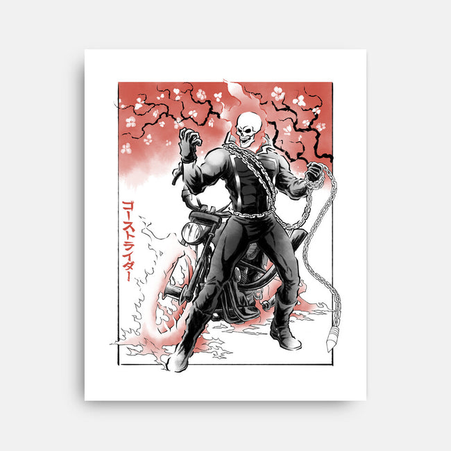 Vengeance Rider Sumi-E-None-Stretched-Canvas-Astrobot Invention