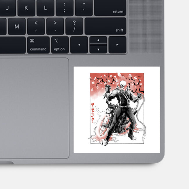 Vengeance Rider Sumi-E-None-Glossy-Sticker-Astrobot Invention