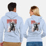 Vengeance Rider Sumi-E-Unisex-Zip-Up-Sweatshirt-Astrobot Invention