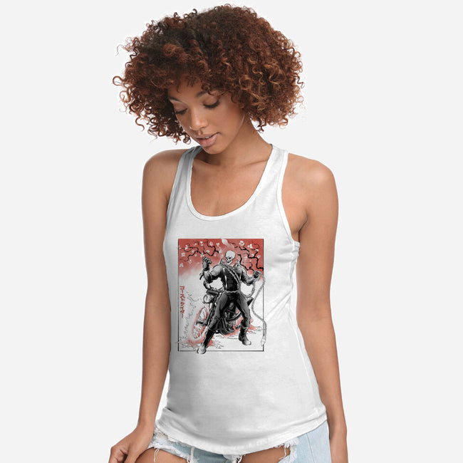 Vengeance Rider Sumi-E-Womens-Racerback-Tank-Astrobot Invention