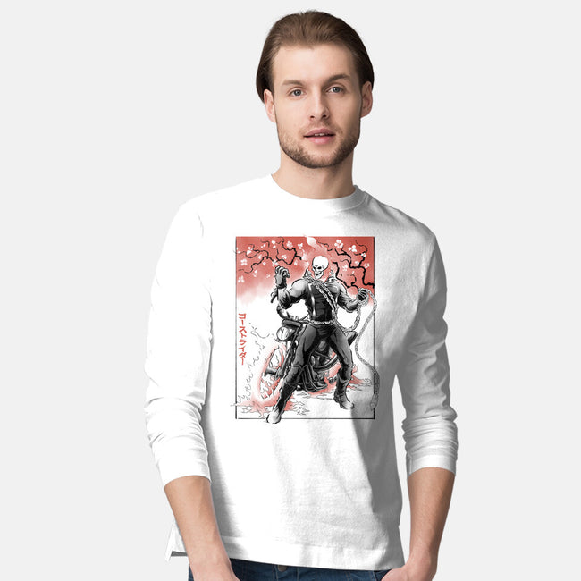 Vengeance Rider Sumi-E-Mens-Long Sleeved-Tee-Astrobot Invention