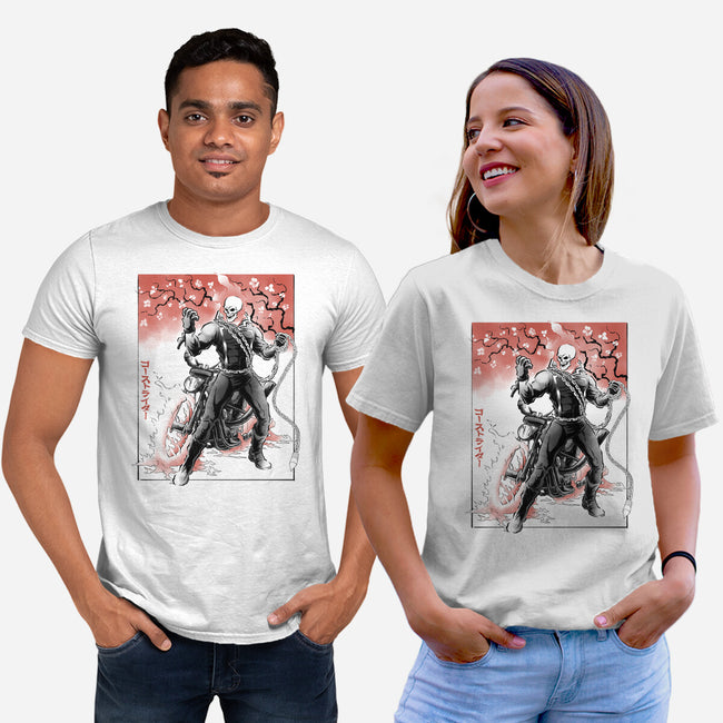 Vengeance Rider Sumi-E-Unisex-Basic-Tee-Astrobot Invention
