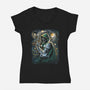 Starry Doom-Womens-V-Neck-Tee-zascanauta