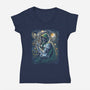 Starry Doom-Womens-V-Neck-Tee-zascanauta