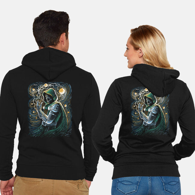 Starry Doom-Unisex-Zip-Up-Sweatshirt-zascanauta